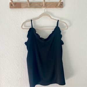 Black Ruffle Tank